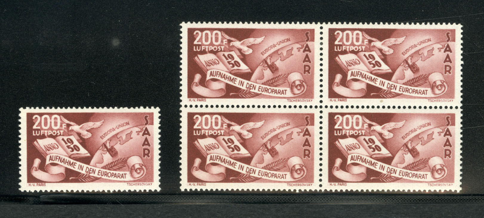Lot 1275 - SAAR  Air Post  -  Cherrystone Auctions U.S. & Worldwide Stamps & Postal History