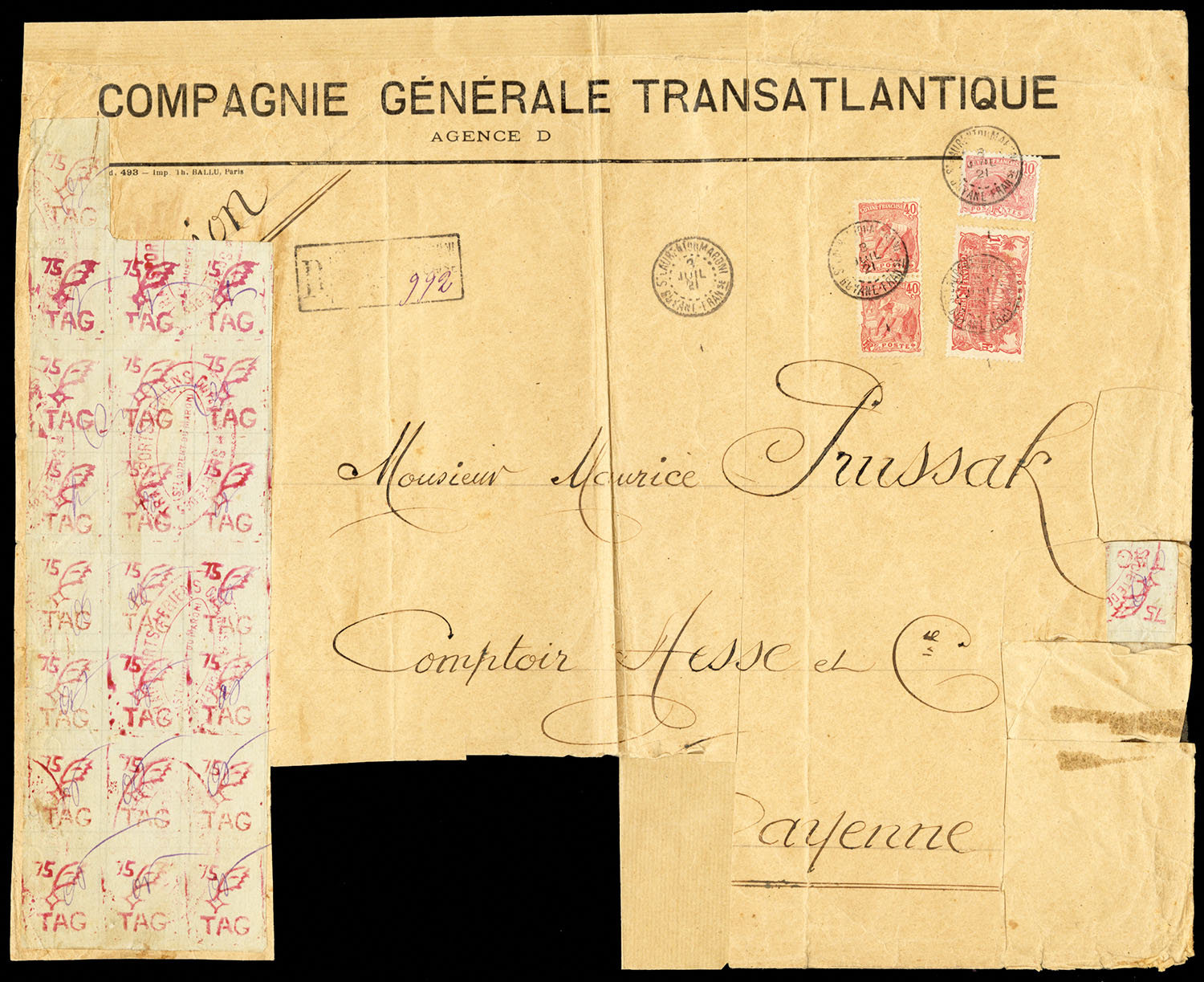 Lot 486 - FRENCH COLONIES French Morocco Semi-Postals  -  Cherrystone Auctions U.S. & Worldwide Stamps & Postal History