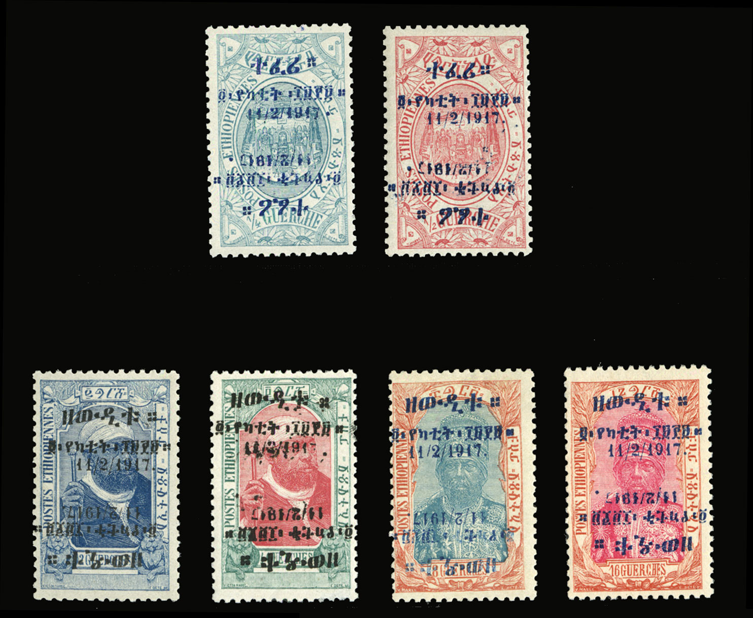1947 Addis Abba Etiopía Primer Día Cubierta Fdc Sello Conjunto #278-80 Roosevelt 
